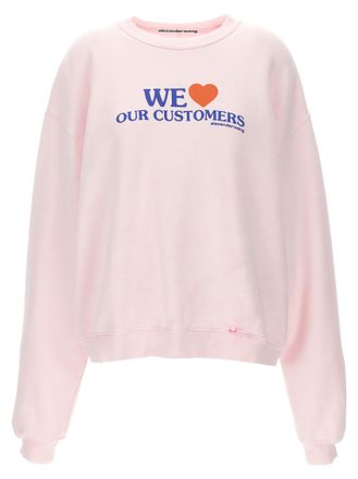Alexander Wang Light Pink We Love Our Customers Sweatshirt