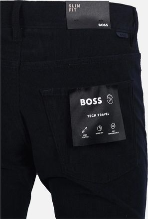 HUGO BOSS Mens Boss Black Delaware Corduroy Trouser Dark Blue - Navy - Size: 36