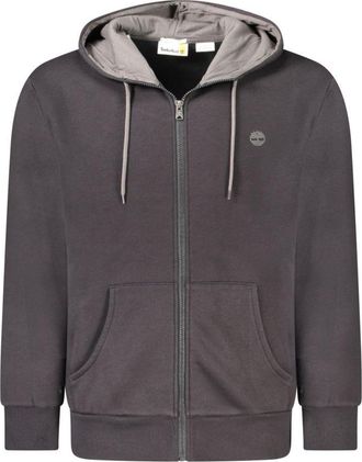 Timberland Mens Zipup Hoodie - Grey Cotton - Size X-Large
