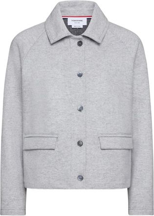 Thom Browne Giacca con effetto jacquard - Grigio