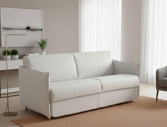 Dmora Dmora - Sof&aacute; Fijo 2 Plazas Varedo, Sof&aacute; Lineal Para Sal&oacute;n, Acolchado, Desenfundable, Calidad 100% Made In Italy, 180x95 H90 Cm, Gris Claro