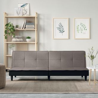 vidaXL Sof&aacute; Cama De Tela Gris Taupe Vidaxl