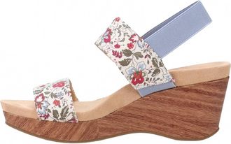 Life Stride Womens Delta Wedge Sandal In Red Multi Floral