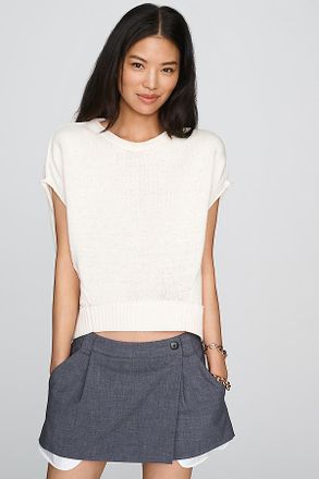 Maeve 100% Cotton Drop-Shoulder Sweater