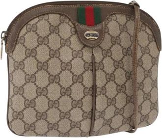 Gucci Pre-owned Cross Body Bags, female, Beige, Size: ONE SIZE Pre-owned Vintage Canvas Cross Body Bag