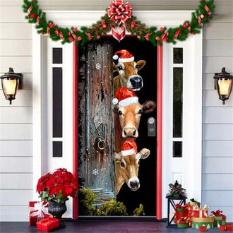 OEM Adorno Navide&ntilde;o Duradero Para Colgar En La Puerta, Tela En-n