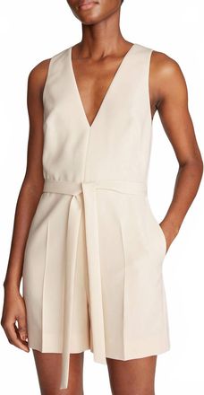 Halston Heritage Jordan Romper In Buff
