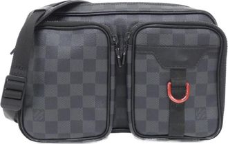 Louis Vuitton Damier Graphite Graphite Coated Canvas Shoulder Bag (Pre-Owned)