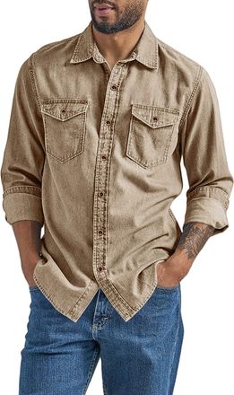 Generic Jean Shirt for Men Long Sleeve Denim Cowboy Button Up Casual Pocket Big and Tall Summer Collared Shirt Holiday Stylish Shirts