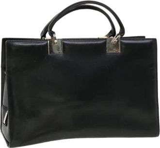 Ferragamo Pre-owned Leren Handtas - Dames - Vintage Handtas - Zwart - ONE Size - Leer - Vintage