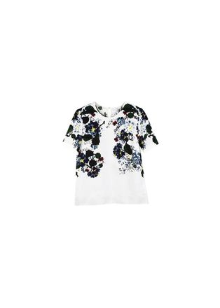 Erdem Ivory floral print silk shell top Size M