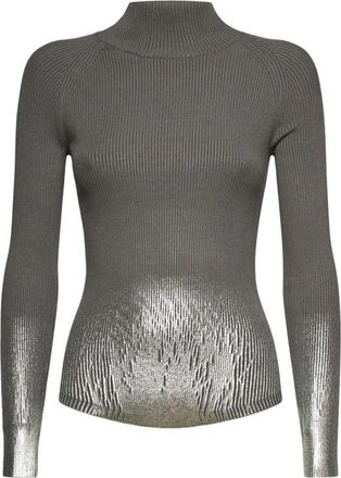 John Richmond Gebreide laminaat degrad&eacute; Dolcevita - Dames - Coltruien - Zwart - XL - Polyester - Truien & Vesten