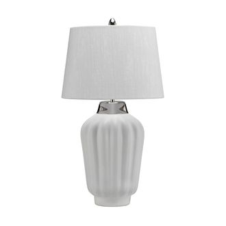 Netlighting Bexley 1 Light Table Lamp White Polished Nickel
