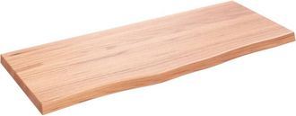 vidaXL Vidaxl - Wall Shelf Light Brown 100x40x(2-4) cm Treated Solid Wood Oak