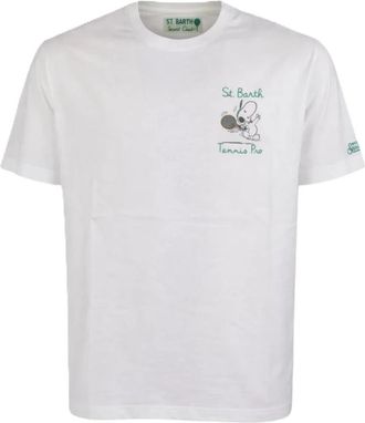 MC2 Saint Barth Portofino T-shirt met print aan de voorkant - Heren - T-shirts - Wit - XL - Katoen - Tops
