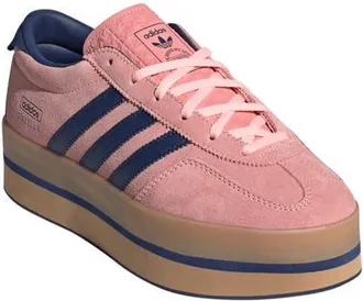 adidas Gazelle Stack Platform Sneaker in Pink/Victory Blue/Gum at Nordstrom, Size 10.5