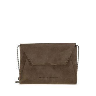 Brunello Cucinelli BC Duo Suede Clutch Bag