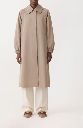 Fabiana Filippi Trench in misto cotone con colletto ricamato Fabiana Filippi