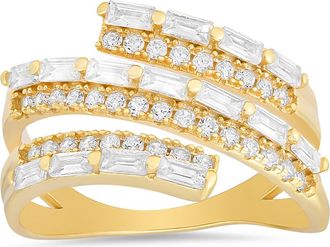 Queen Jewels Cubic Zirconia Spiral Ring in Gold at Nordstrom Rack, Size 10