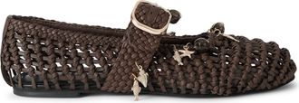 Kurt Geiger Womens Leather Naomi Ballet Flats - Brown - Size UK 5