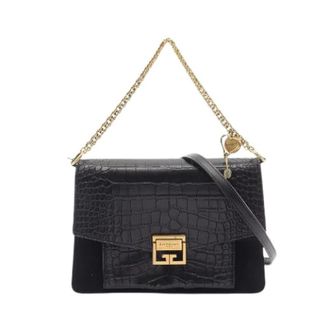 Givenchy Pre-owned GV3 Leder 2way Schoudertas - Dames - Pre-owned - Zwart - Maat: ONE Size Leer