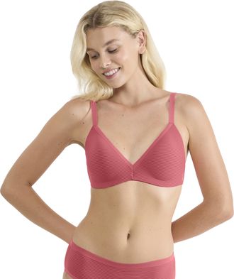 sloggi Push-up-BH SLOGGI ZERO Feel Air THE UP Push Up, Damen, Gr. XL, N-Gr, rosa (flamingo), Single Jersey, Obermaterial: 46% Polyamid, 46% Polyester, 8% Ela