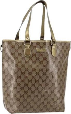 Gucci Pre-owned Canvas Tote Bag - Dames - Vintage Shopper - Beige - ONE Size - Vintage