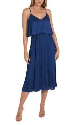Love Token Kate Overlay Dress In Navy