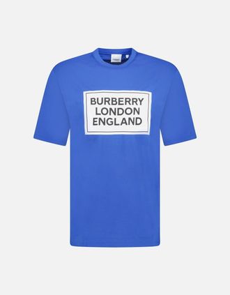 Burberry Mens Burberry London England Logo T-Shirt Blue - Size: 40