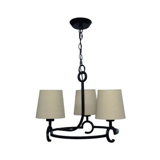 Netlighting Argi Ceiling Pendant 3 Light E27 with Taupe Shades Brown Oxide