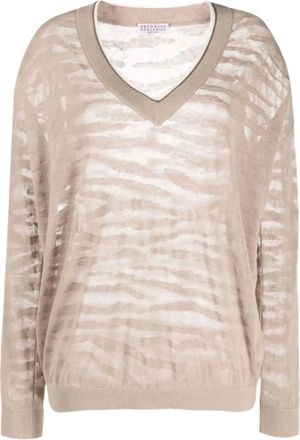 Brunello Cucinelli semi-sheer jumper - Neutrals