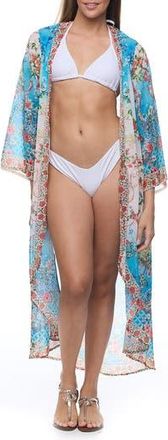 Ranee’s Floral Cover-Up Duster in Blue at Nordstrom Rack