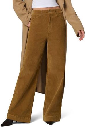 Joe's The Mia High Waist Wide Leg Corduroy Jeans in Bronze Brown at Nordstrom, Size 32