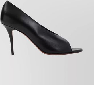 Amina Muaddi julianne 90 peep toe nappa