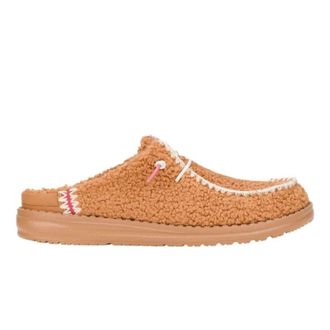 Hey Dude Womens Hey Dude Wendy 43528-211 Loafers Chestnut Sherpa Slip-On NIN367