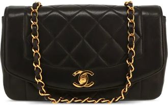 Chanel 1994 Diana gewatteerde schoudertas - Zwart