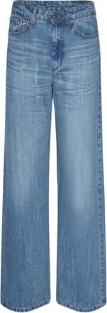Silvian Heach Wijde Jeans met Vijf Zakken - Dames - Loose Fit Jeans - Blauw - W24 - Katoen - Jeans