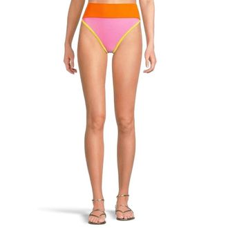 Beach Riot Emmy Bikini Bottom Womens Soleil Colorblock High-Waisted DDR2639