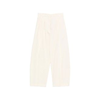 Mark Kenly Domino Tan Wide Trousers, female, Beige, Size: XS Pleated Front Belt Loops Wide Leg Pant
