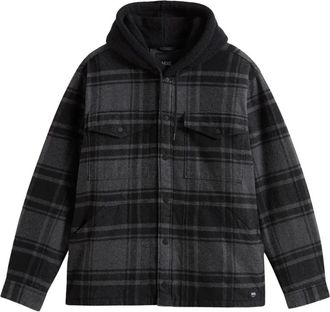 Vans Jassen, Heren, Veelkleurig, M, Katoen, Piedmont Hooded Plaid Shacket