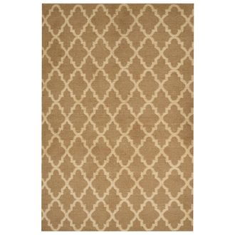 Beliani Beliani - Alfombra De Yute Natural Con Patr&oacute;n Geom&eacute;trico Beige 200 X 300 Cm Mermer