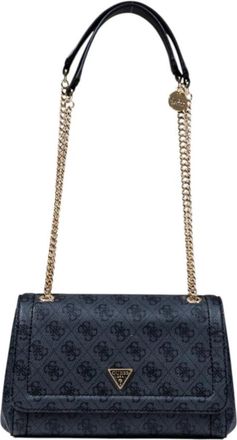 Guess Stijlvolle Polyurethaan Schoudertas - Dames - Schoudertassen - Grijs - ONE Size - Tassen