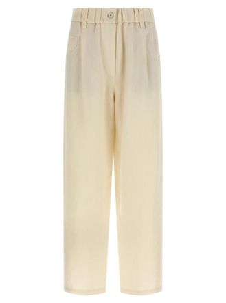 Brunello Cucinelli White Linen trousers
