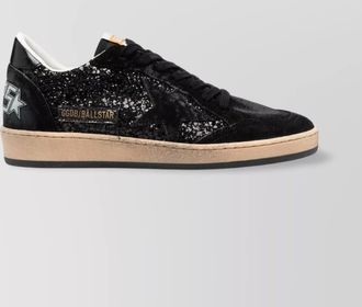 Golden Goose leather low-top glitter sneakers