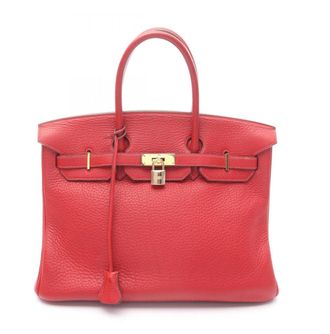 Herm&egrave;s Herm&egrave;s Birkin 30 Bag in Red Togo Leather with Gold Hardware
