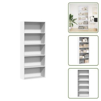 vidaXL Estanter&iacute;a Decorativa - Vidaxl Estanter&iacute;a Madera Ingenier&iacute;a Blanca 80x30x189cm - Estanter&iacute;a De Madera De Ingenier&iacute;a