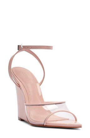 Schutz Elodie Ankle Strap Wedge Sandal in Cotton Candy at Nordstrom, Size 7.5