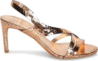 Del Carlo DEL Carlo, Schoenen, Dames, Roze, 38 EU, Leer, Cannes Hoge Hak Sandaal