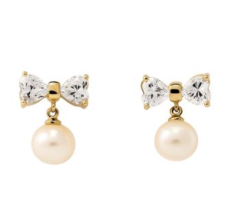 Orphelia Sparkle WoMens 925 Sterling Silver Drop Earrings - Gold ZO-7512 - One Size