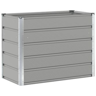 vidaXL Jardinera Gris Claro 100 X 50 X 77 Cm Acero Galvanizado Vidaxl